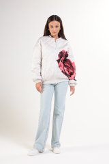 Стеганный бомбер из 100% натуральной вискозы с подкладом ROSE