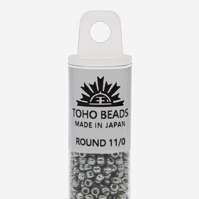 Японский бисер TOHO Round 11/0 (№PF565), непрозрачный глянцевый с металлическим блеском
