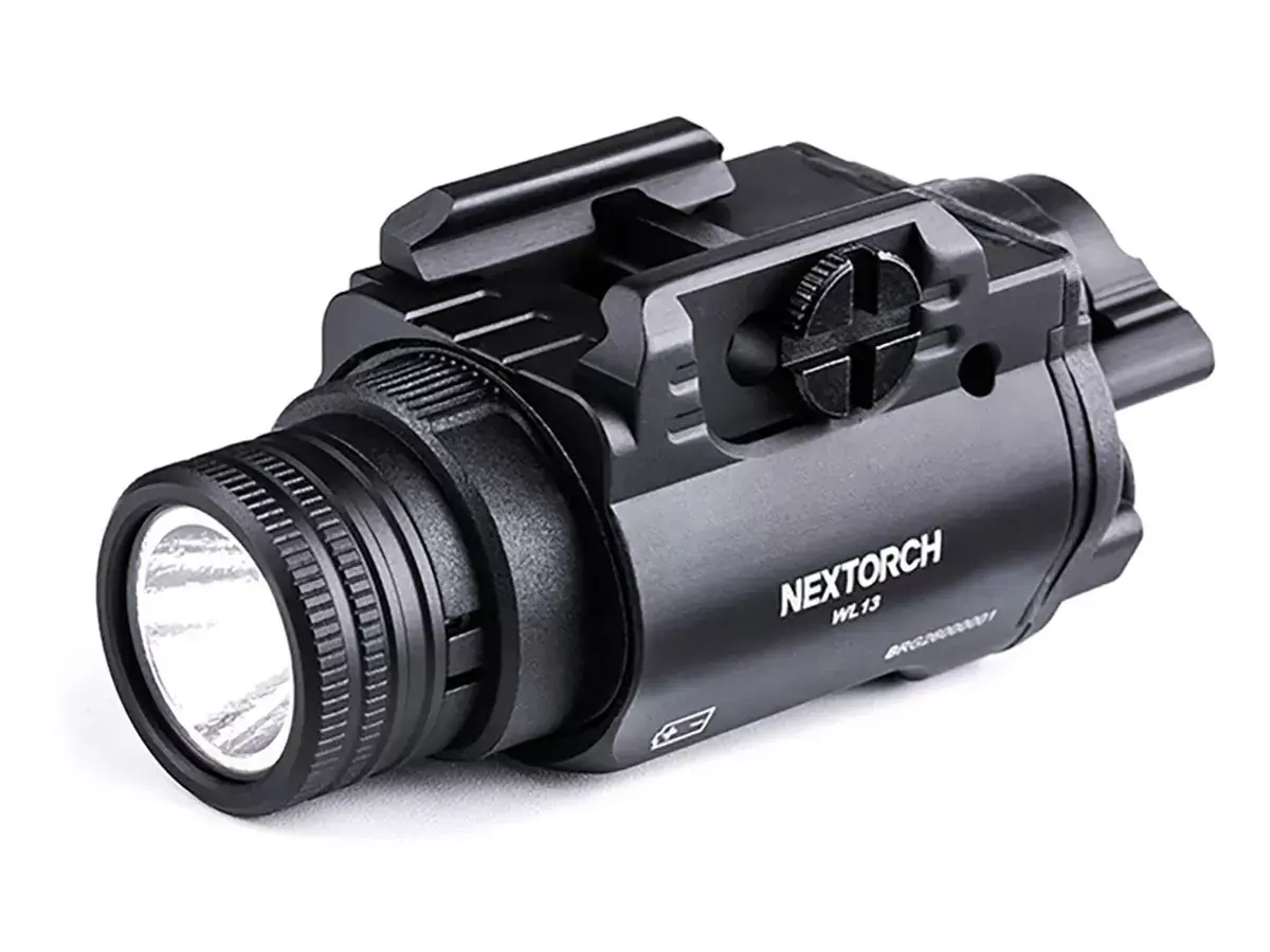 Фонарь подствольный Nextorch WL13, пистолетный, 1300 lm, на Weaver/Picatinny, 2хCR123A, IPX7, 89г