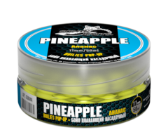 Бойлы насадочные плавающие Sonik Baits PINEAPPLE Fluo Pop-ups 11мм 50мл (Ананас)