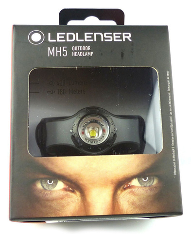Фонарь налобный Led Lenser MH5, чёрный/серый, светодиодный, 400lx (502147)