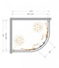 Cezares RELAX-304-RH-2-120/90-C-GM RELAX-304-RH-2-120/90-C-GM Душевой уголок, отделка Оружейная сталь