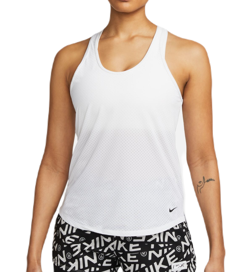 Воздушный топ женский. Топик найк. Женский топ теннисный Nike Court Dri-Fit Slam Tank - White/Team Orange/Glacier Blue/Black.