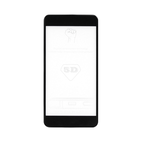 Защитное стекло 5D на весь экран 9H для Xiaomi Redmi 7A (Черная рамка)