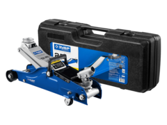 ЗУБР Т-65, 2.5 т, 90 - 360 мм, подкатной домкрат с низким подхватом и поворотной ручкой в кейсе, Профессионал (43057-2.5-K)