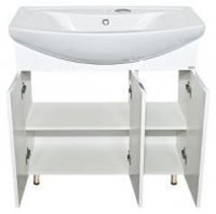 Тумба MISTY Лаванда - 80  прямая белая c умывальником