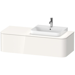 Duravit Happy D.2 Plus Столешница 16x1300x550мм для тумбы #HP4932, HP4942, HP4952 ,HP4962, HP4972 с вырезом справа, DX, цвет: белый глянцевый HP031KR2222 фото