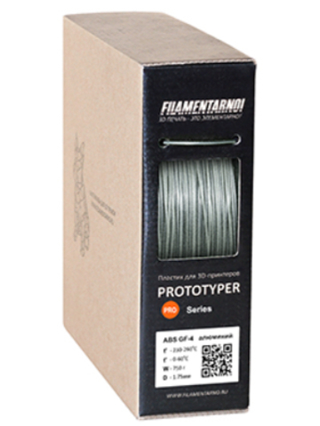 Пластик для 3D-принтера Filamentarno ABS GF-4 алюминий (50 м)