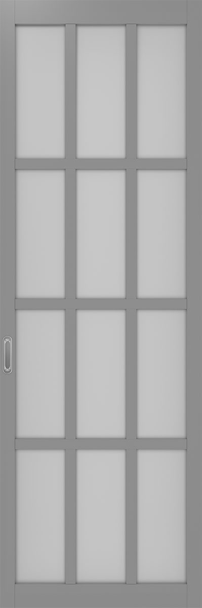 Перегородка межкомнатная Оптима Порте 104b.2222, цвет серый, экошпон, стекло мателюкс (за 1 кв.м)