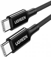 Кабель UGREEN US557 15275 USB-C to USB-C PD 5A Fast Charging Data Cable 1м, Black