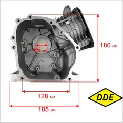 Цилиндр (блок двигателя) DDE 168F для инверторных генераторов, 196 см.куб