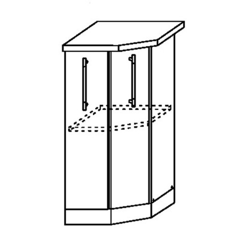 Кухня Страйп Шкаф нижний торцевой угловой ШНТУ 400
