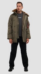 Парка Alpha Industries N-3B Logo Oxford Parka Olive Green (Зеленая)