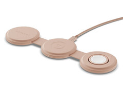 Беспроводная зарядка Satechi Qi2 OntheGo 3-в-1 Wireless Charger, нежно-розовый