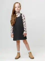 сарафан  для девочки  КР 5951/антрацитовый 3902 к613