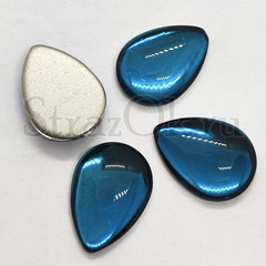 Купить дешево кабошоны из стекла Bermuda Blue яркие синие, Капля на StrazOK.ru