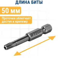 Бита отверточная ПРАКТИКА Профи Torx Tamper-25 х 50мм (2шт) (776-461)