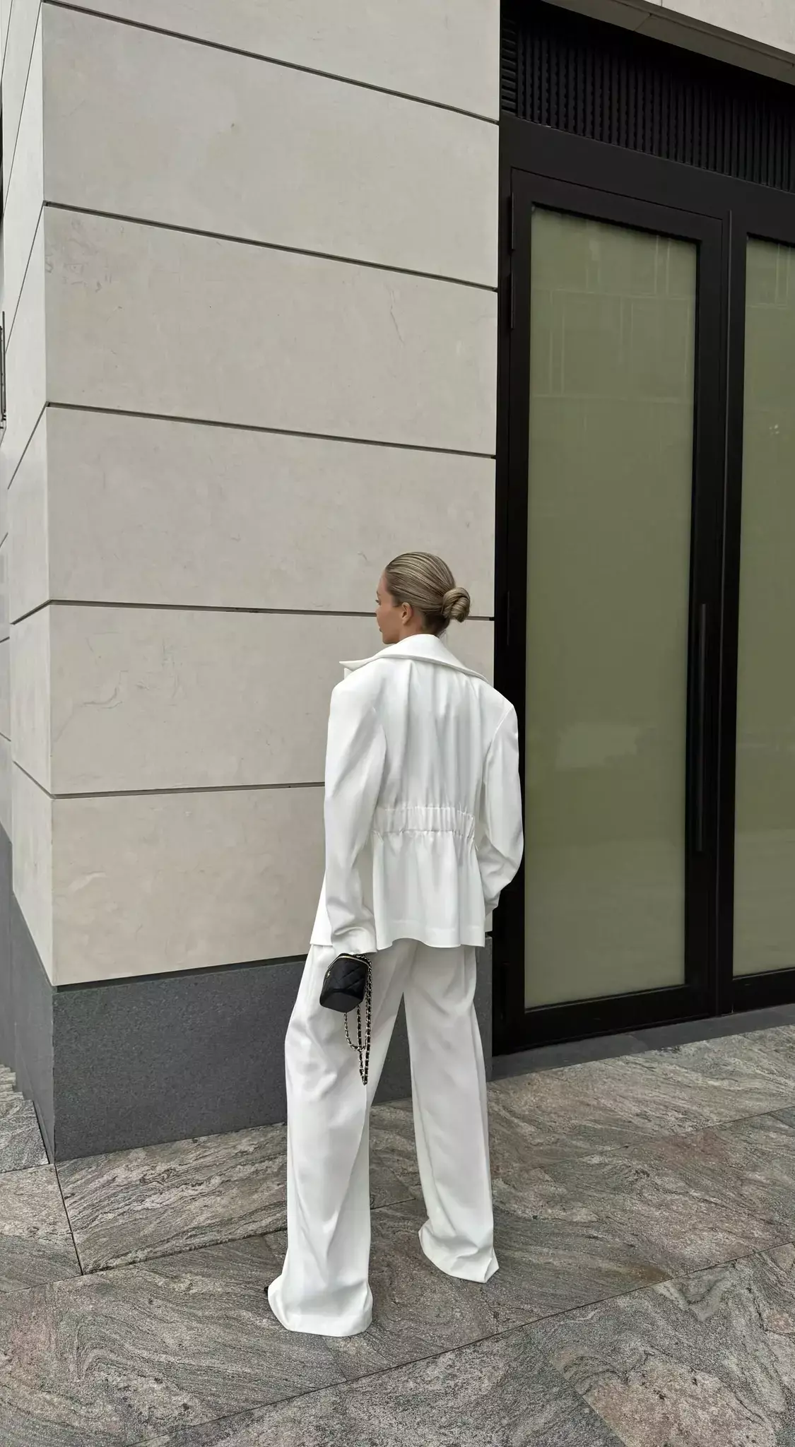 Пиджак oversize с объемными верхом молочный