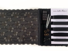 Набор кружевной черный/золото