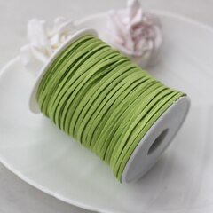 Шнур замшевый (искусственный), цвет авокадо, 2,3*1 мм, 1 метр, ШН007