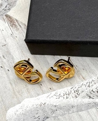 Серьги-пусеты Valentino из латуни качество lux