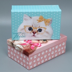 Коробка одиночная, Прямоугольник, «Яркий», 26*17*9,5см, 1 шт.