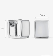 30418- Серьги мини кубики 1 см , цвет серебро/золото матовые