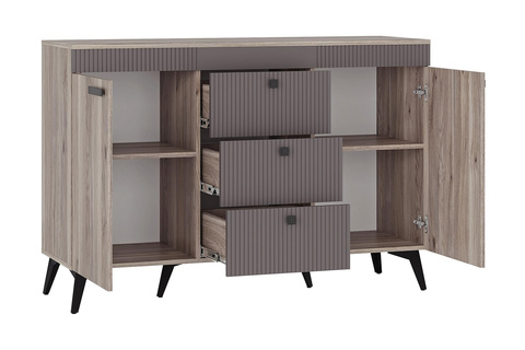 Комод Кассандра дуб смоки / серый