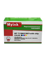 Картриджи MyInk ПЗК HP 711 для HP Designjet T120/T520, с чипами, 4 шт BK, C, M, Y