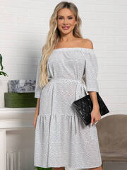 Платье с поясом Дафна (белое) П15522-8М LT Collection