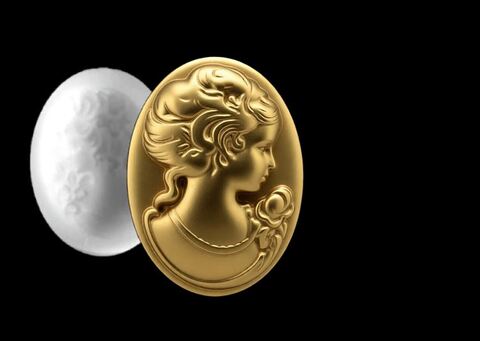 Силиконовый молд камея Девушка № 12