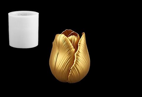 Силиконовый молд 3D Тюльпан в бутоне