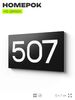 Номер на дверь 507, табличка на дверь для офиса, квартиры, кабинета, аудитории, склада, черная 120х70 мм, Айдентика Технолоджи