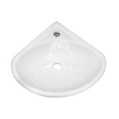 Умывальник угловой Лобня 43х43 Факел, крепление к стене, без перелива