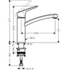 Смеситель для кухни с V-образным изливом Hansgrohe Logis 71839000