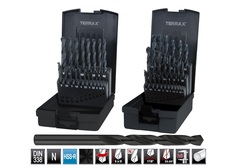 Набор сверл по металлу 1-10мм 19шт DIN338 HSS-R 118° (пл. кейс) Terrax by Ruko A205210RO