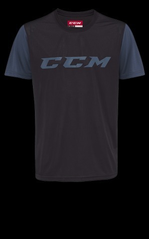 Футболка CCM GRIT SHORT SLEEVE TECH TOP YTH M черн/син