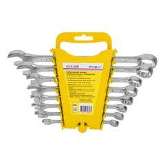 43-2-508 Набор ключей комбинированных, 8 - 19 мм, HCS, хромированные, 8 предметов (РемоКолор)