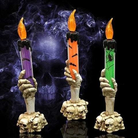 Ужасы декорация Светодиодная свеча