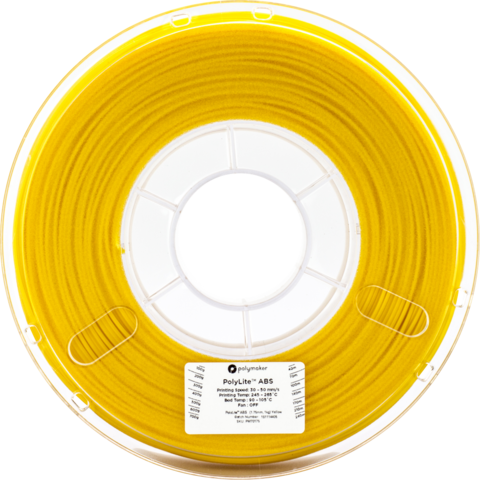Пластик для 3D-принтера PolyMaker PolyLite ABS, 1.75 мм, 1 кг, Желтый