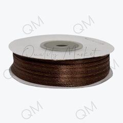 Лента атласная 3 мм 90 ярд (темно-коричневый) №032