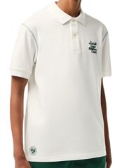 Поло теннисное Lacoste Sport Roland Garros Edition Pique Polo Shirt - white