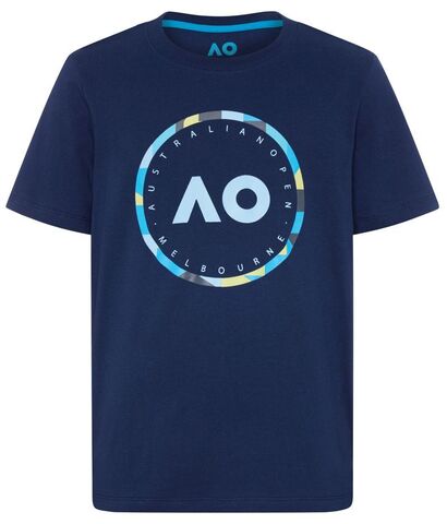 Детская теннисная футболка Australian Open Boys T-Shirt Round Logo - navy