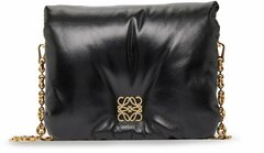 Кожаная женская сумка Loewe Gate черный