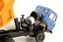 KAMAZ-5511 blue-orange (early) Elecon Made in USSR 1:43