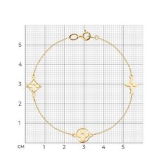 051546 - Браслет MONOGRAM из золота 585 пробы с подвесками в стиле LV