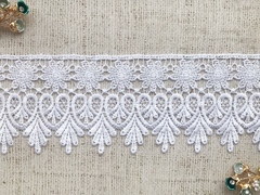 Кружево плетеное, ш. 8,5 см, белый