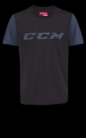 Футболка CCM GRIT SHORT SLEEVE TECH TOP YTH XL черн/син