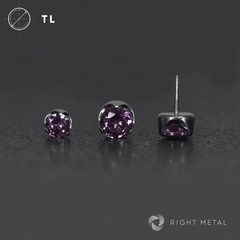 Flat Cubic Zirconia Amethyst CZ Б/Р