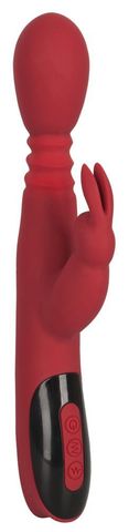 Красный вибромассажер с клиторальным отростком Rabbit Vibrator - 26,5 см. - Orion You2Toys 05940670000